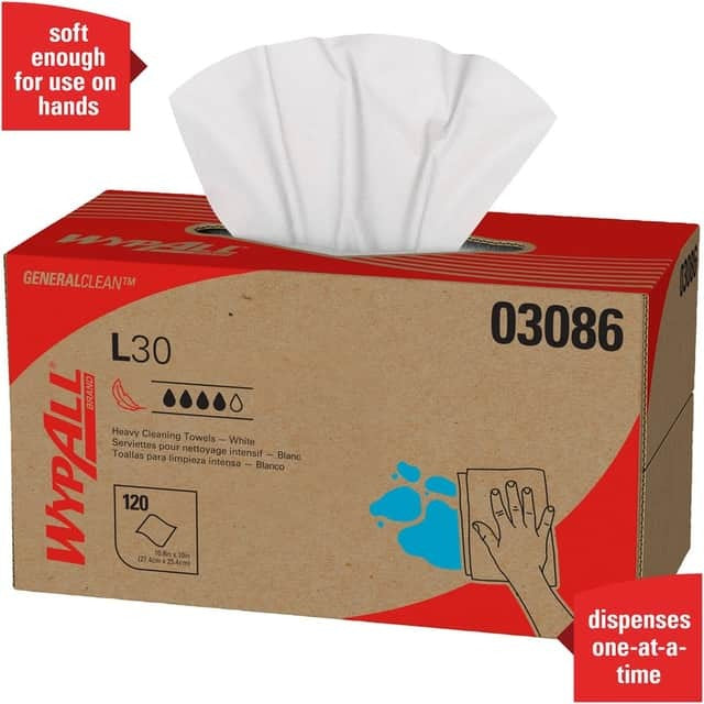 KIMBERLY-CLARK Kimberly-Clark KCC03086 L30 Wipers 10 x 9 120 per box 10 boxes per carton
