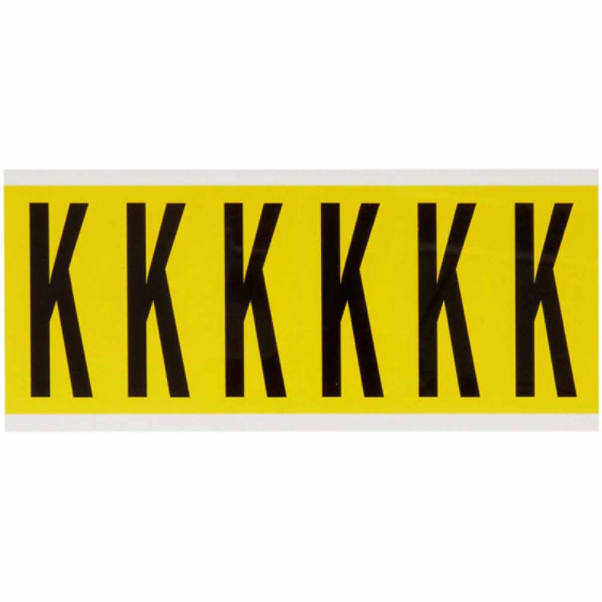 BRADY Brady 3450-K Letter Label 1-1/2 in x 3-1/2 in (Card of 6)