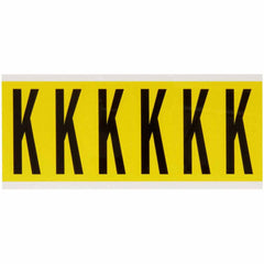 BRADY Brady 3450-K Letter Label 1-1/2 in x 3-1/2 in (Card of 6)
