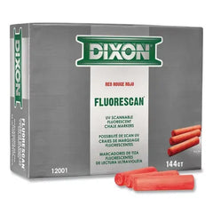 DIXON TICONDEROGA Dixon Ticonderoga 12001 Fluorescent Tapered Chalk Red 144 Pack