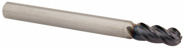 SECO TOOLS Seco 17002031 Ball End Mill 3/16 in 4 Flute Carbide Altin