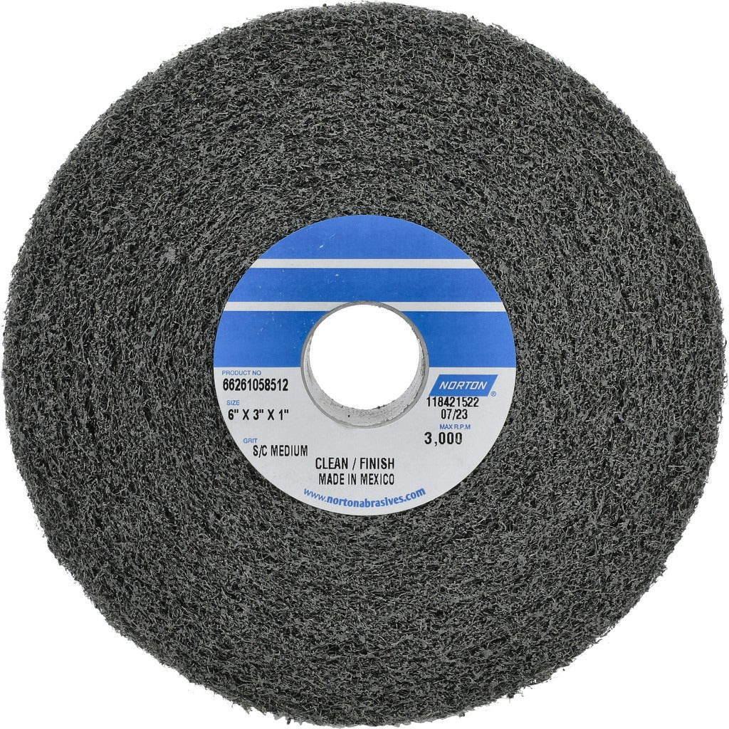 NORTON Norton 66261058512 Deburring Wheel 6 in Silicon Carbide