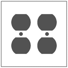 MULBERRY METAL PRODUCTS Mulberry Metal Products 98102 Standard Receptacle Wallplate 2-Gang (4.5 in x 4.562 in)