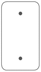 MULBERRY METAL PRODUCTS Mulberry Metal Products 75151 Blank Wallplate 1-Gang Princess Size 5 in x 2.75 in