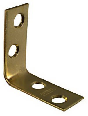 NATIONAL HARDWARE National Mfg N213-397 Brass Corner Bracket 1.5x0.625in 4 Pack