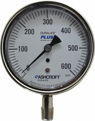 ASHCROFT Ashcroft 94343XLL Pressure Gauge 0-600 Psi 3.5 in Lower Mount