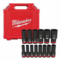MILWAUKEE Milwaukee 49-66-7014 Shockwave 1/2 in Drive Socket Set 14pc