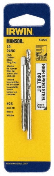IRWIN Irwin 80220 Tap Drill Set 10-24 No. 25 Drill 2 Piece