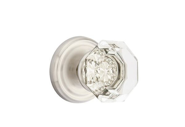 EMTEK Emtek 8100OTUS15 Old Town Glass Passage Knob Satin Nickel