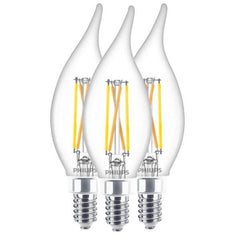 PHILIPS Philips 566687 BA11 Antique Filament LED Bulb 5W (3 Pack) Replaces 60W