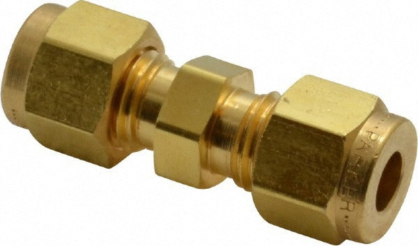 PARKER Parker 4-4 Hbz-b Brass Compression Tube Union 3500 Psi
