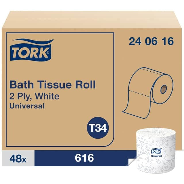 TORK Tork TRK240616 Universal Bath Tissue (616 Sheets/Roll, 48 Rolls/Carton) TRK240616