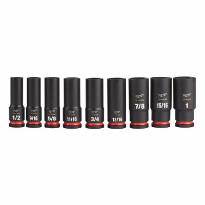 MILWAUKEE Milwaukee 49-66-7022 1/2 in Drive Sae Deep Socket Set 9pc