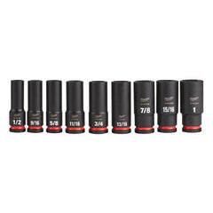 MILWAUKEE Milwaukee 49-66-7022 1/2 in Drive Sae Deep Socket Set 9pc