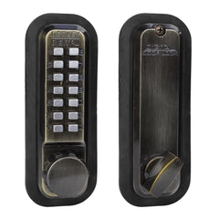 LOCKEY Lockey 2210AB Mechanical Keyless Deadbolt Antique Brass