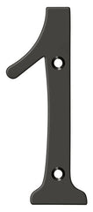 DELTANA Deltana RN4-1U10B 4 Inch Solid Brass House Number Oil Rubbed Bronze