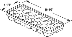 PRIME-LINE Prime-Line MP10513 Standard Plastic Ice Cube Trays Pack of 5 MP10513