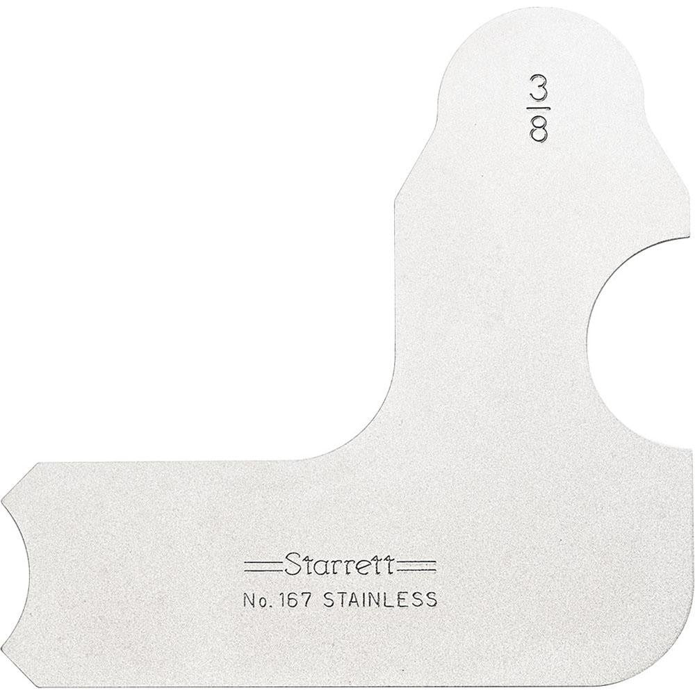 STARRETT Starrett 50641 Radius Gage 3/8 Inch Stainless Steel
