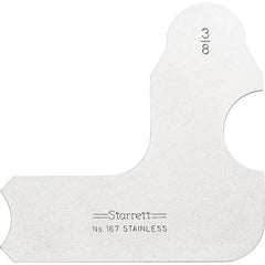 STARRETT Starrett 50641 Radius Gage 3/8 Inch Stainless Steel