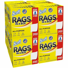 KIMBERLY-CLARK Kimberly-Clark KCC75260CT Scott Rags In A Box Towels (200/Box, 8/Carton) KCC75260CT