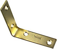 NATIONAL HARDWARE National Mfg N190-850 Corner Iron 3x3/4 in Bright Brass 4 Pack
