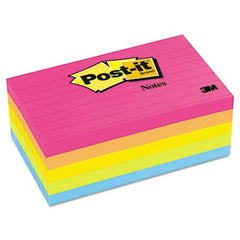 3M 3M 635-5AN Post-it Notes Original Lined Notepads (3 x 5 / 5 pads) MMM6355AN