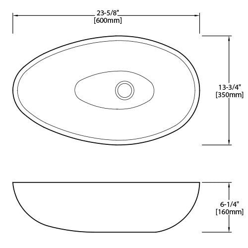 DAKOTA Dakota Plumbing Products DSE-SRV00W Vessel Sink White