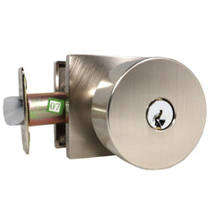 EMTEK Emtek 5122ROUUS15.RLS Round Knob Keyed Entry Satin Nickel