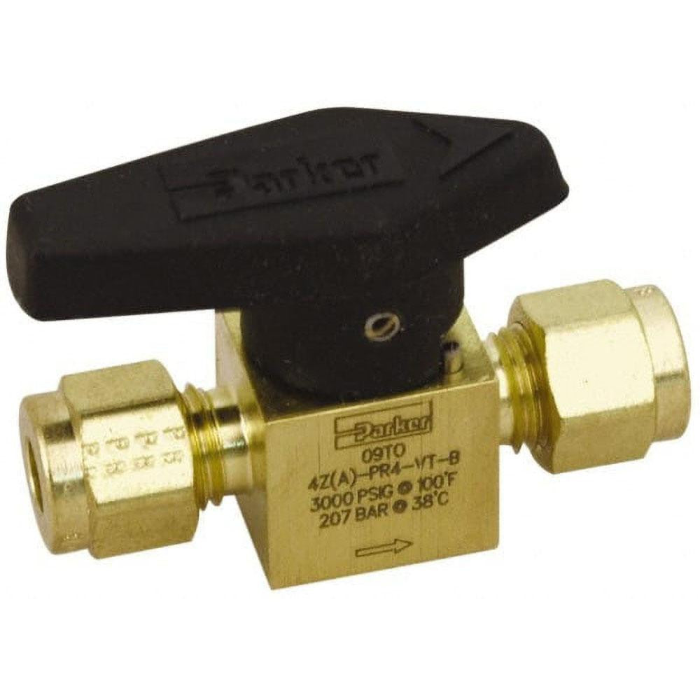 PARKER Parker 8A-PR6-VT-B Plug Valve 3000 Psi 1/2 Inch Brass
