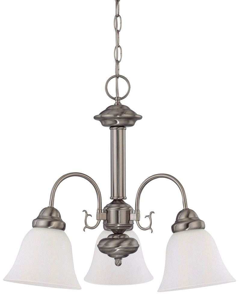 SATCO Satco 60-3241 Ballerina 3-light Chandelier Brushed Nickel