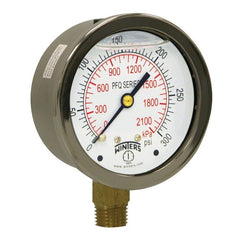 WINTERS INSTRUMENTS Winters Instruments PFQ807 2-1/2 in Dial Liquid-Filled Industrial Pressure Gauge (1/4 in NPT)