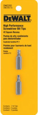 DEWALT Dewalt Accessories DW2202 Square Recess Bit Tip 2 Pack
