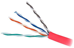 Generic / Unbranded cat5e-rd Cat5e Cable 4 Pair 1000 Ft Pvc Red Pull Box