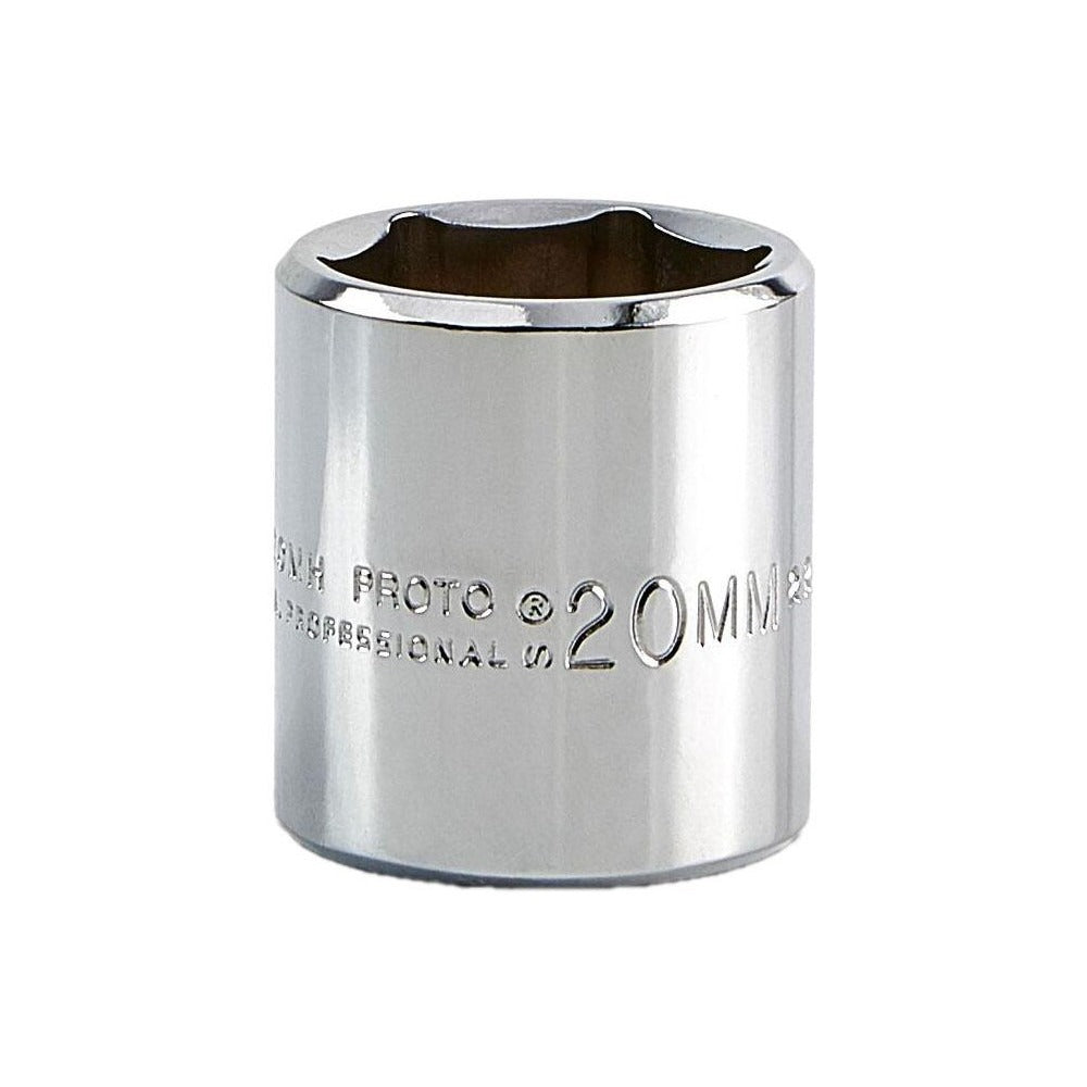 PROTO Proto J5220MH Hand Socket 20mm 3/8 Drive 6-point Chrome