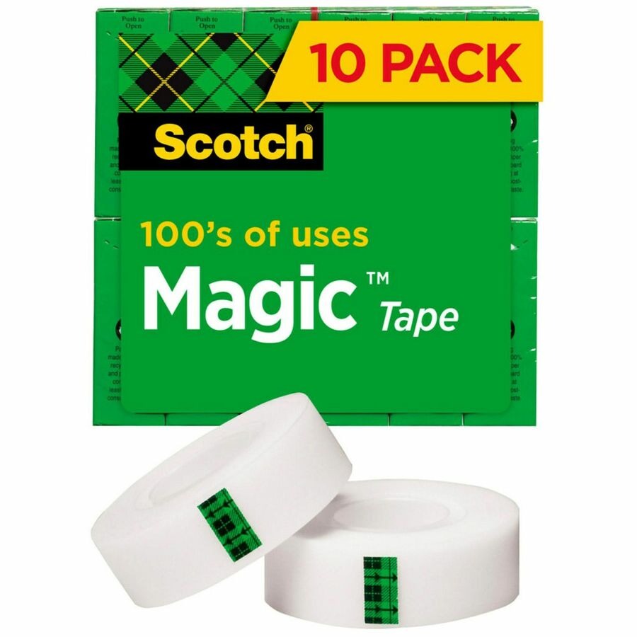 3M 3M MMM810P10K 3/4 inchesW Magic Tape (3/4 inches x 1000 inches, 10 Pack) 810-P10K