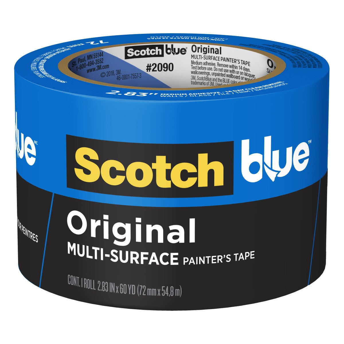 3M 3M 7100185142 ScotchBlue 5.4 mil Crepe Paper Masking Tape (2.83 in x 60 yd)