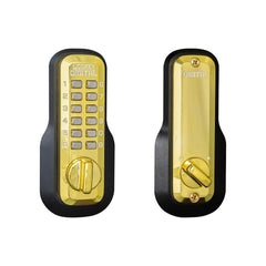 LOCKEY Lockey M210BB Mechanical Keyless Deadbolt Bright Brass
