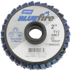 NORTON Norton 77696090177 Flap Disc 60 Grit Type 27 2 Inch