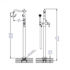 ALFI ALFI AB2553-PC brand AB2553 Free Standing Floor Mounted Bath Tub Filler