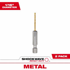 MILWAUKEE Milwaukee 48-89-4601 Titanium Shockwave Drill Bit 1/16 in 5pk