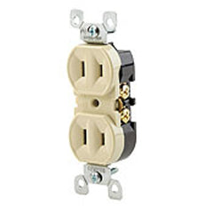 LEVITON Leviton 223-I Duplex Receptacle 15 Amp 125 Volt (4.3 x 1.5 x 1 in) 006-00223-00I