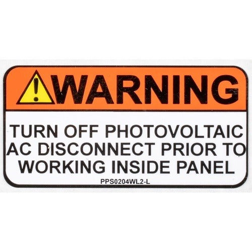 PANDUIT Panduit PPS0204WL2-L Solar Label 2x4 in