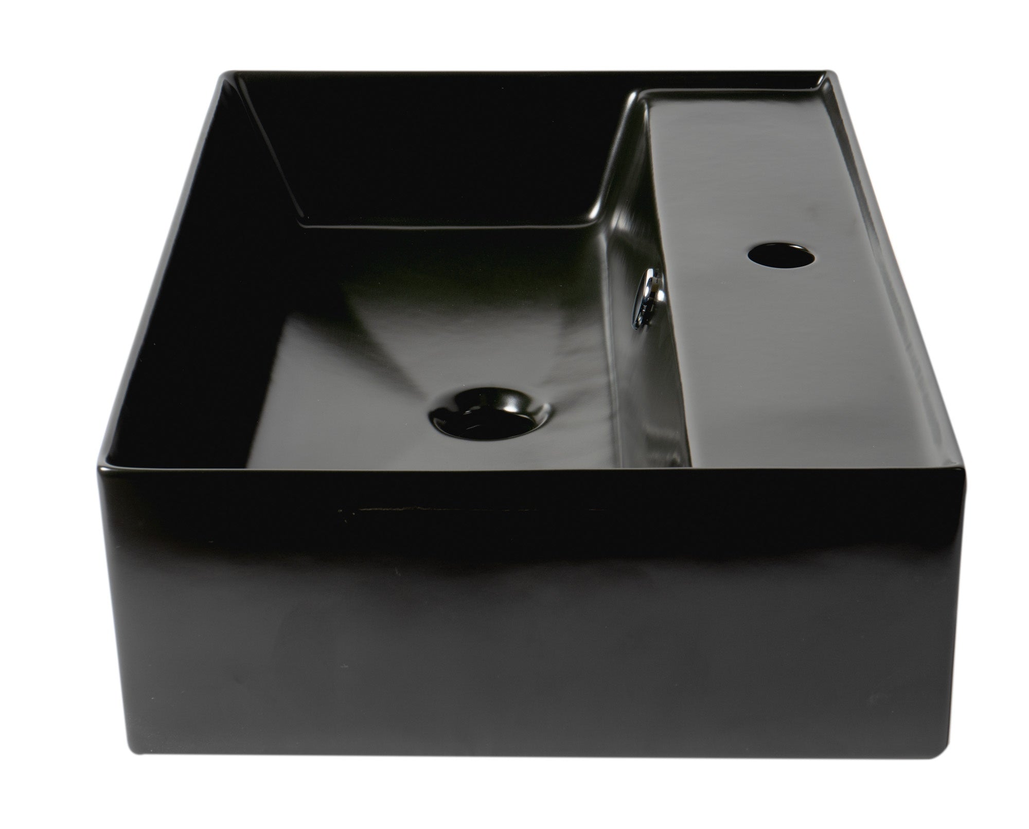 ALFI ALFI ABC901-BM Brand Rectangular Porcelain Vessel Bathroom Sink with Overflow and 1 Faucet Holes at 0 inches Centers