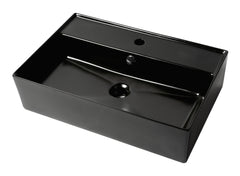 ALFI ALFI ABC901-BM Brand Rectangular Porcelain Vessel Bathroom Sink with Overflow and 1 Faucet Holes at 0 inches Centers