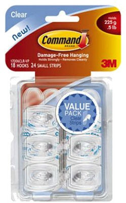 3M 3M Company 17006CLR-18ES Clear Mini Hook 18 Pack