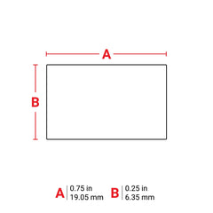 BRADY Brady PTL-10-423 Polyester label 0.25 in x 0.75 in 750 per roll replacement 888434-59988