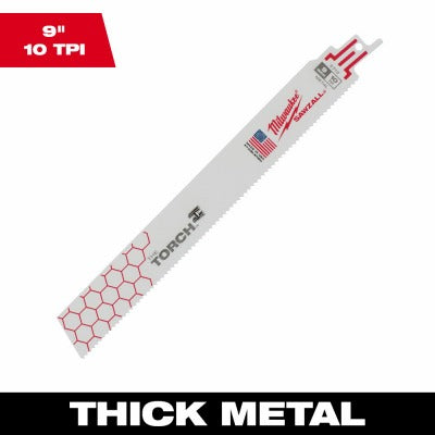 MILWAUKEE Milwaukee 48-01-2703 9 Inch 10 Tpi Torch Sawzall Blade 10pk