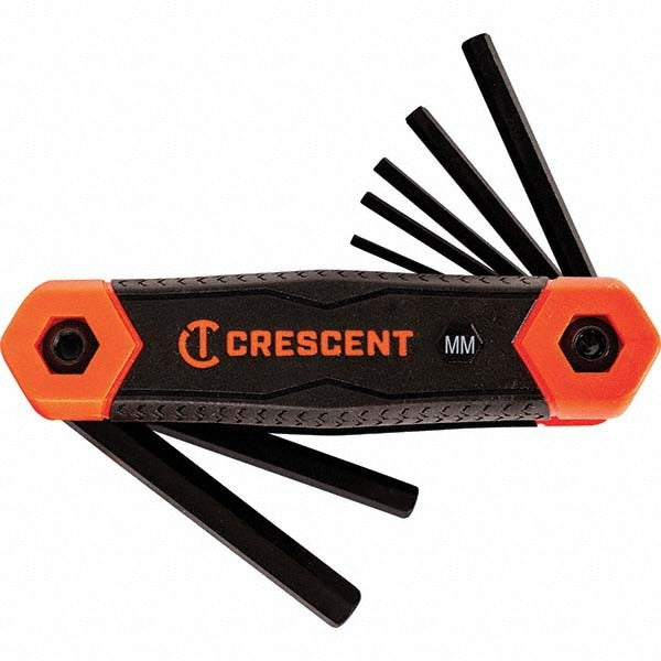 CRESCENT Crescent CHKFM8 Metric Folding Hex Key Set 8-piece