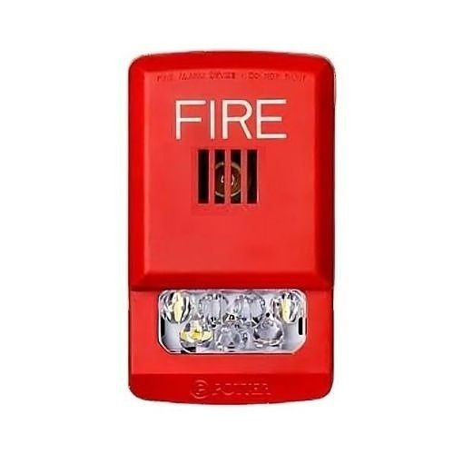 POTTER ELECTRIC SIGNAL Potter Electric Signal pe-hsr Led Horn Strobe Wall Mount Red