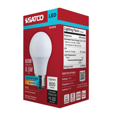 SATCO-NUVO Satco-Nuvo S14319 Led A19 Medium E26 Base 8.5W (1-Pack / 180°)